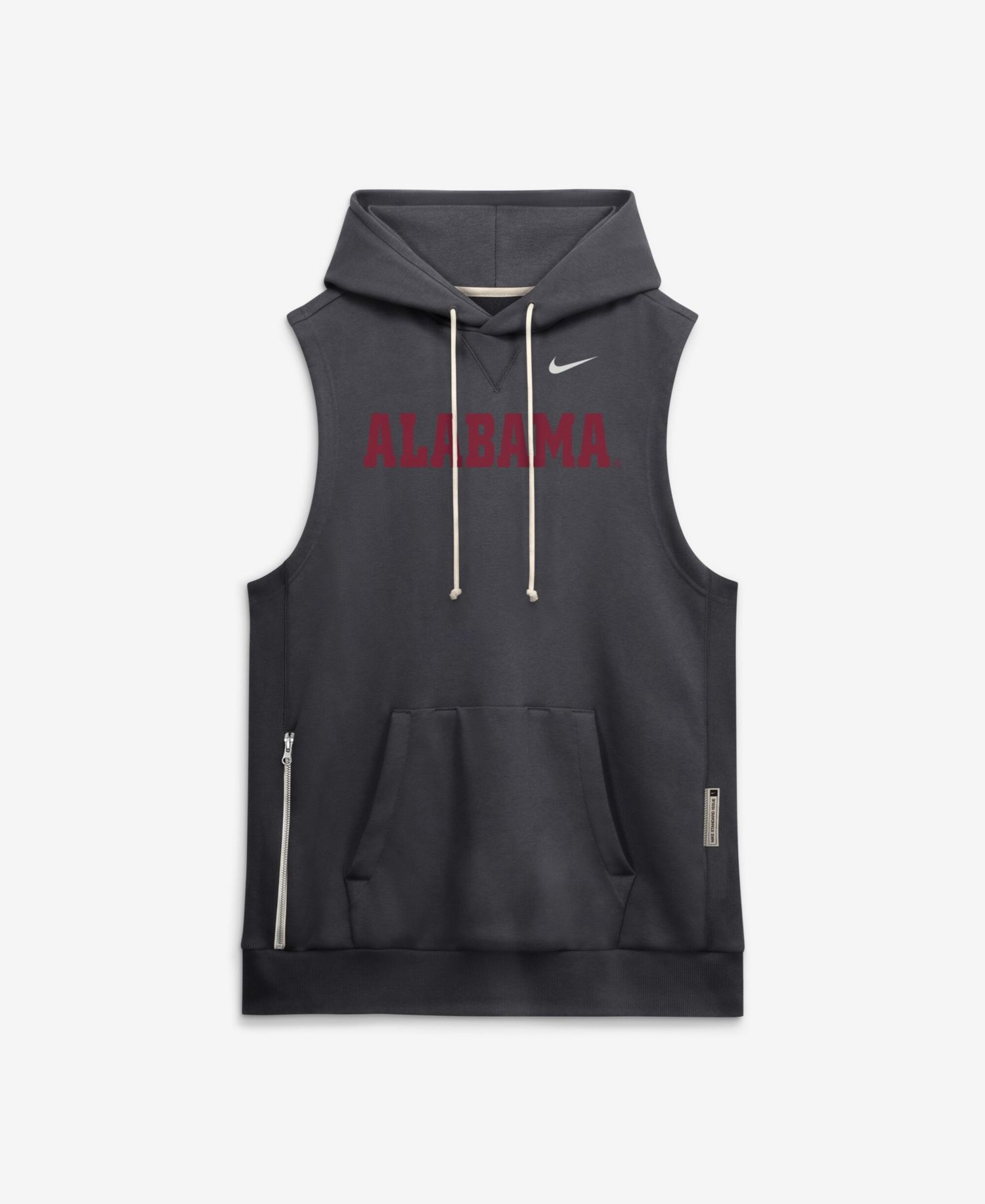 Men's Anthracite Alabama Crimson Tide 2026 Sideline Sleeveless Dri-FIT Hoodie