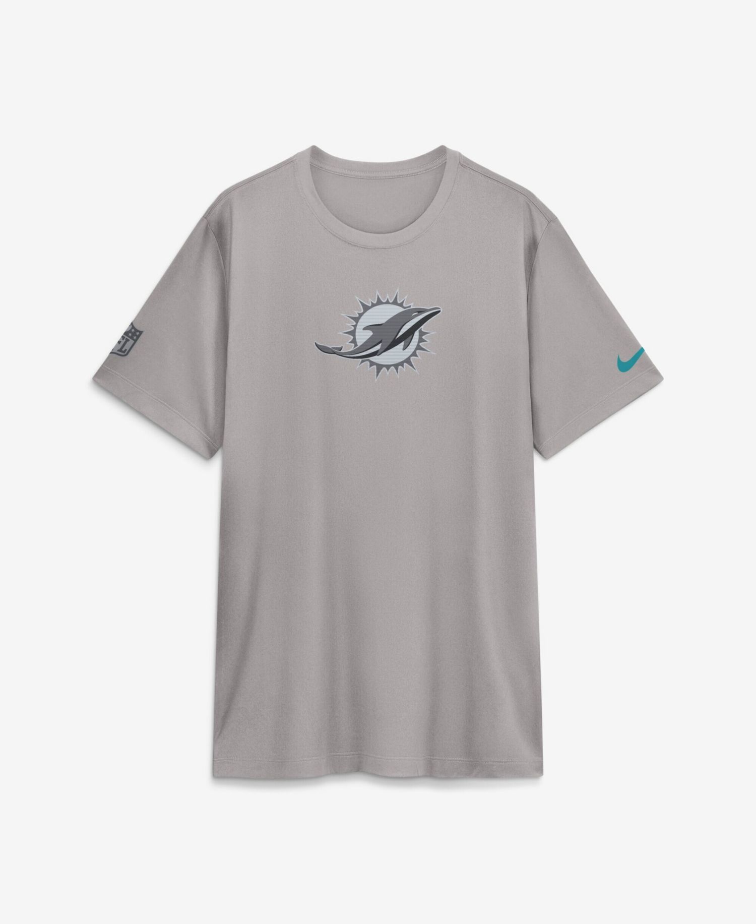 Men's Gray Miami Dolphins Sideline Lead The Charge Legend Dri-FIT T-Shirt