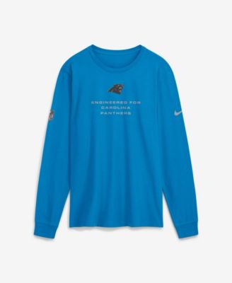 Men's Blue Carolina Panthers Sideline Bold Arch Star Dri-FIT Long Sleeve T-Shirt