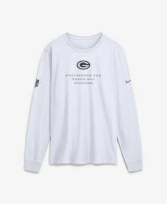 Men's White Green Bay Packers Sideline Bold Arch Star Dri-FIT Long Sleeve T-Shirt