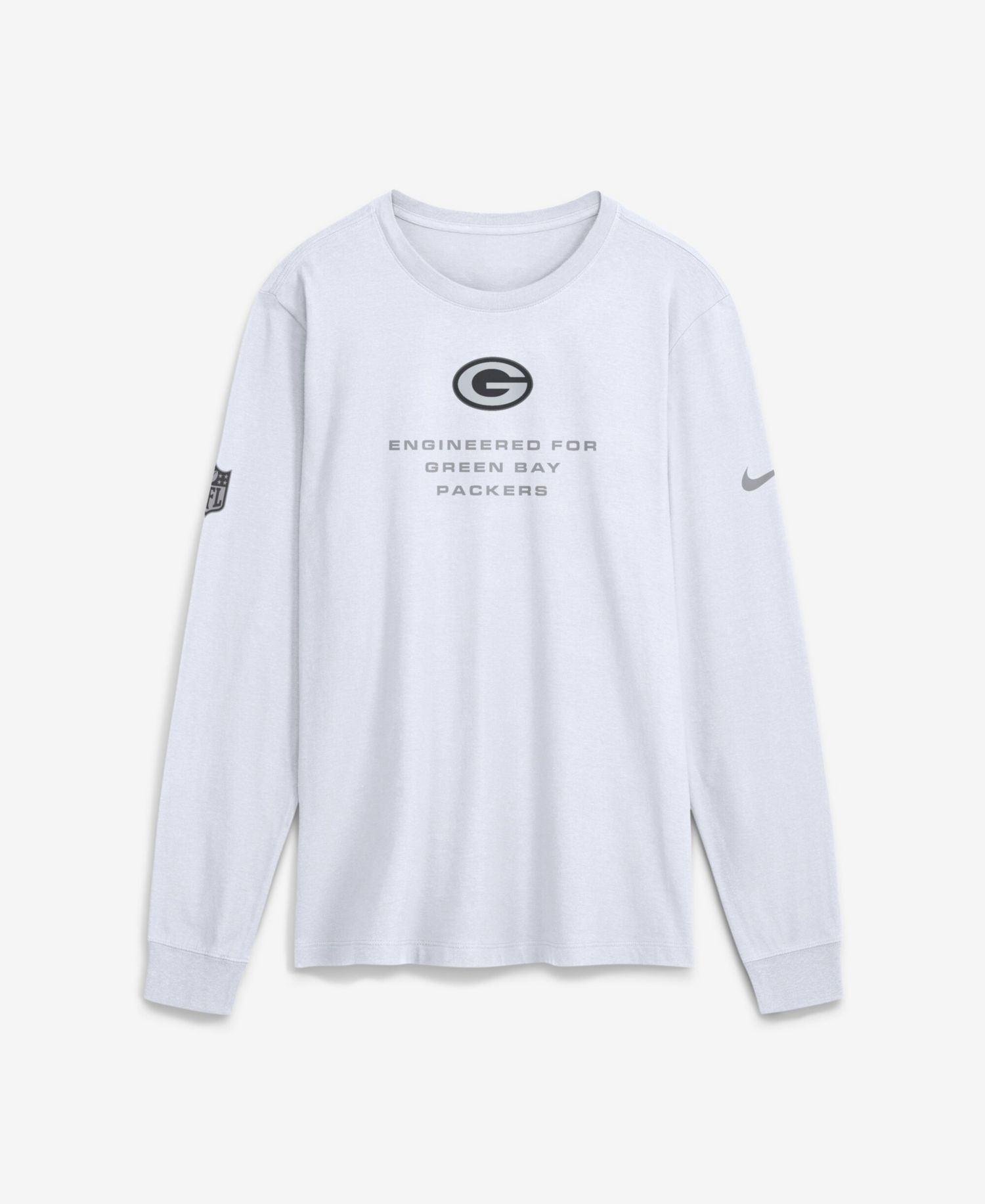 Men's White Green Bay Packers Sideline Bold Arch Star Dri-FIT Long Sleeve T-Shirt