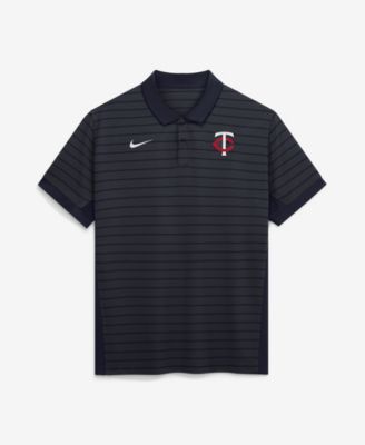 Men's Navy Minnesota Twins Authentic Collection Striped Victory Dri-FIT Polo Shirt