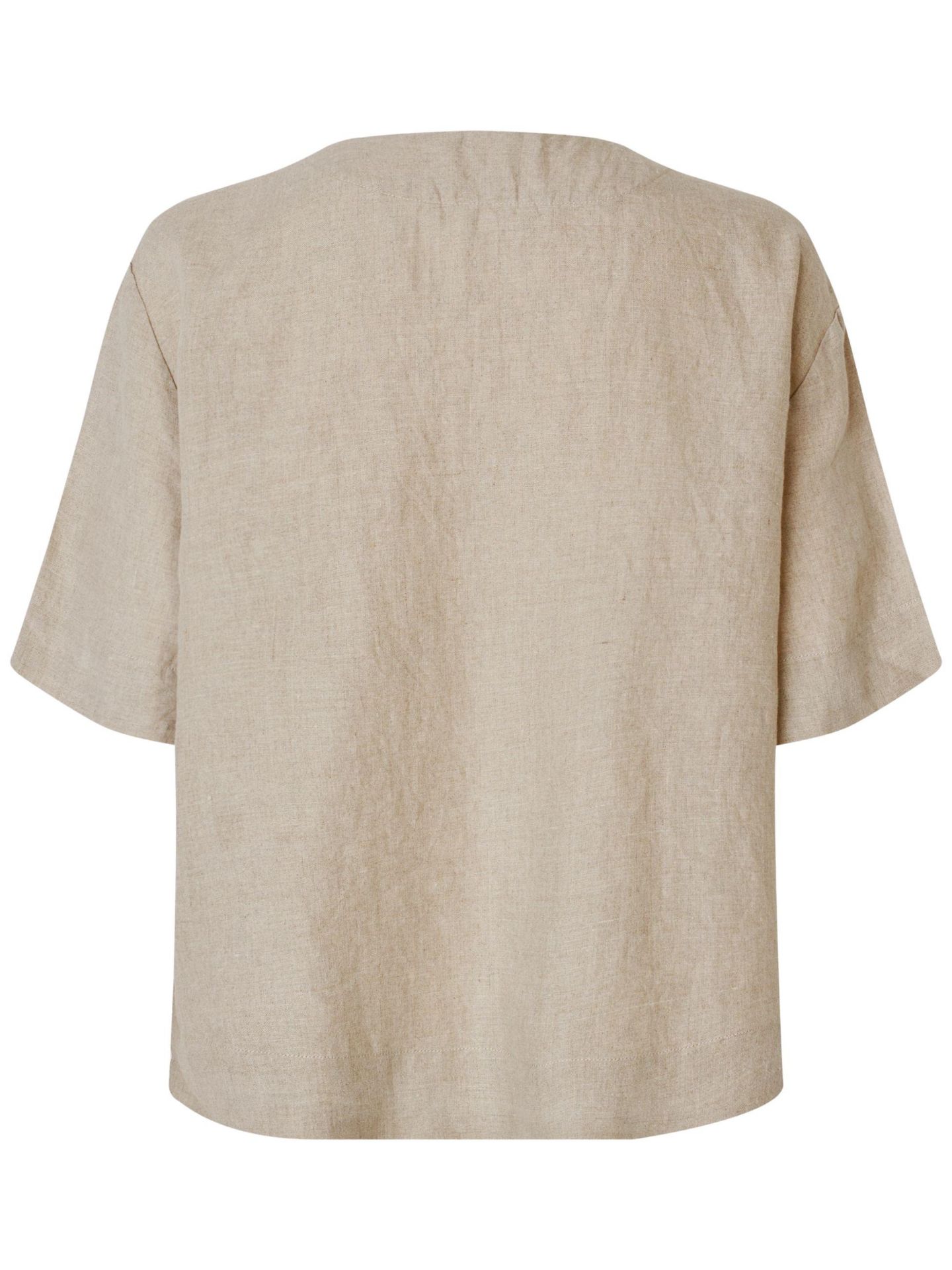 Женский топ Masai Copenhagen Madolorea Linen Short Sleeve Tunic Top, цвет: Натуральный — фото 3