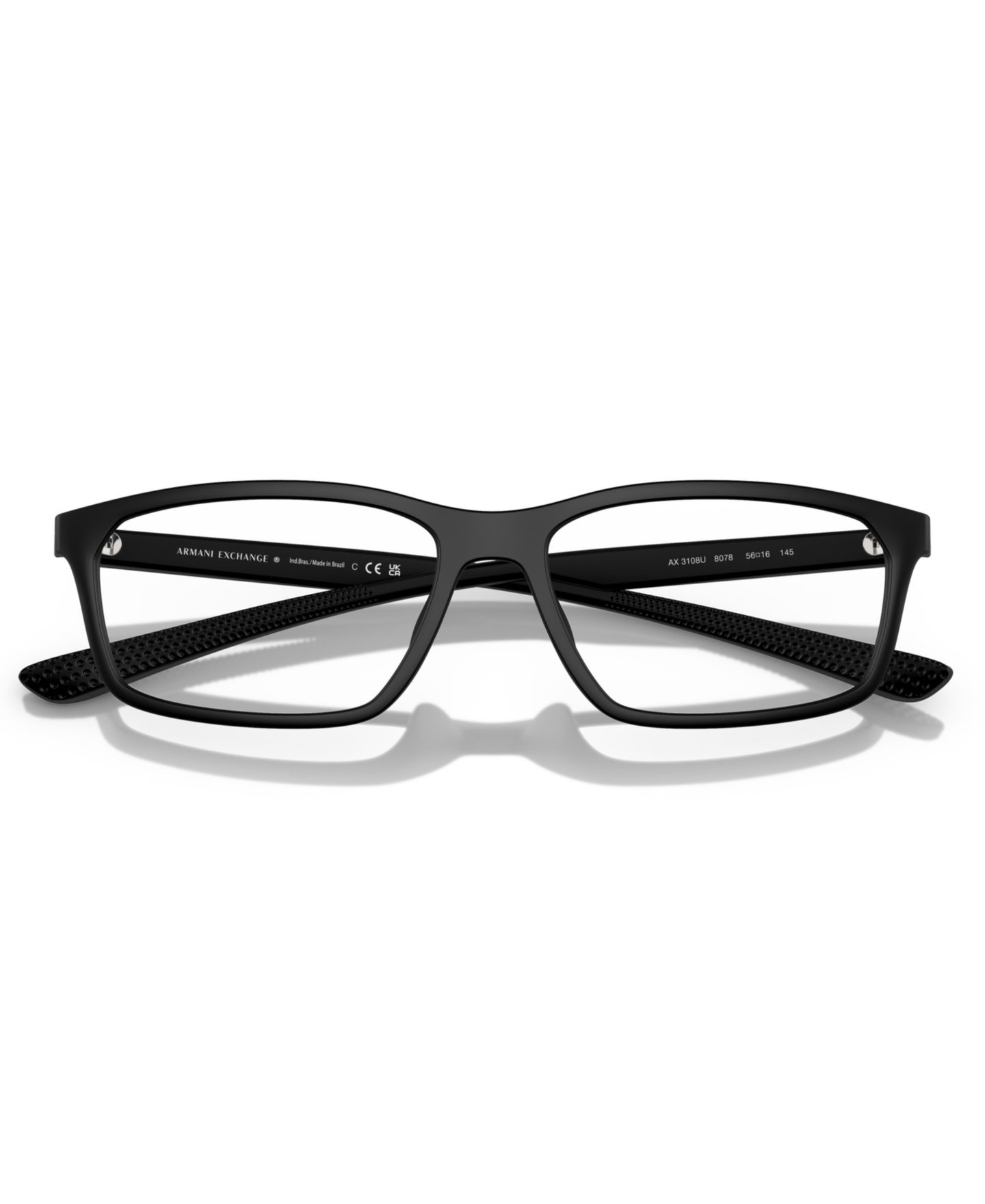 Мужские очки A|X Armani Exchange Eyeglasses, AX3108U, цвет: Матовый чёрный — фото 4