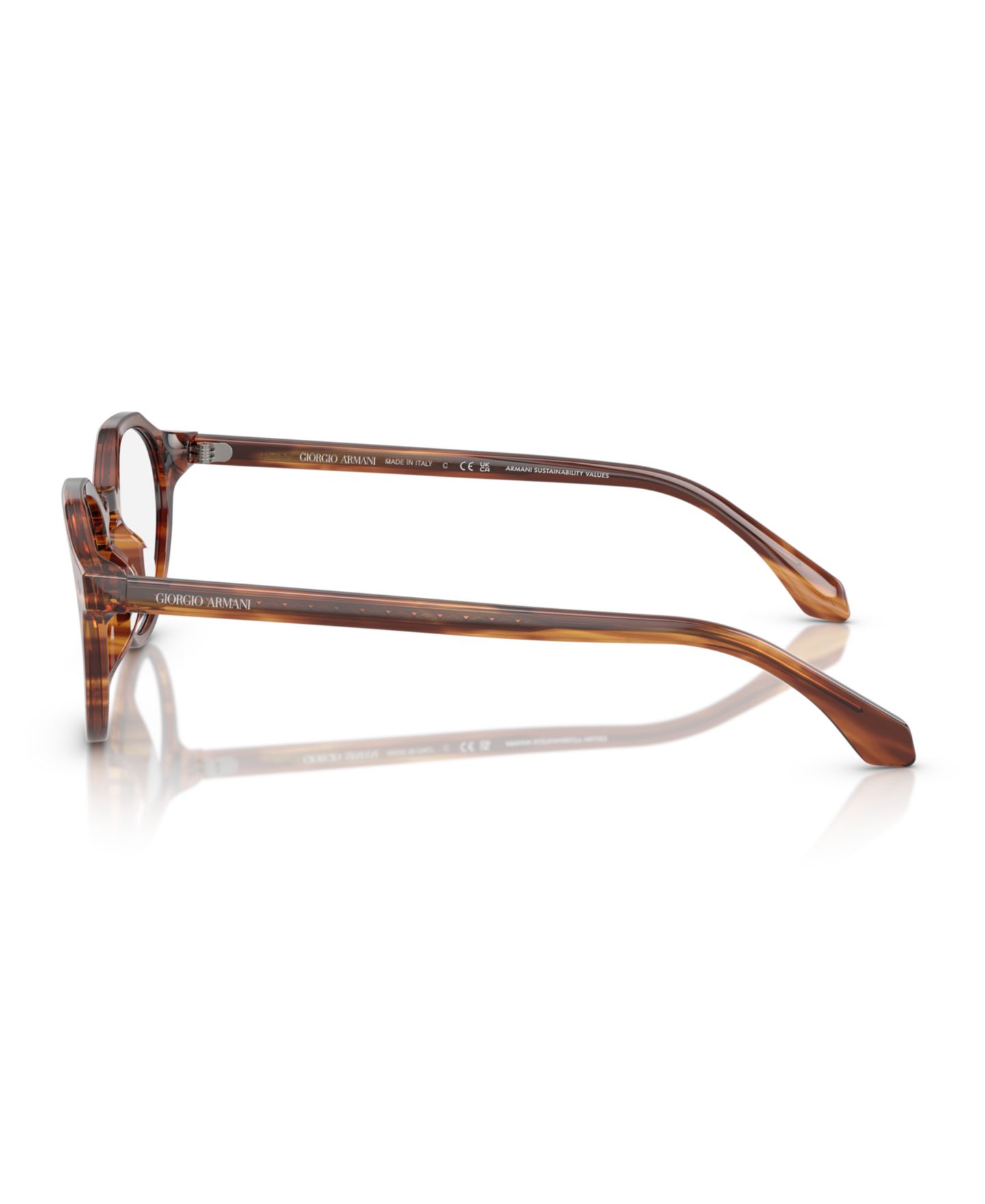 Мужские очки Giorgio Armani Eyeglasses, AR7264U, цвет: Полосатый коричневый — фото 3