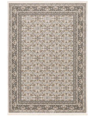 Maharaja 2061N Ivory and Gray 6'7" x 9'6" Area Rug