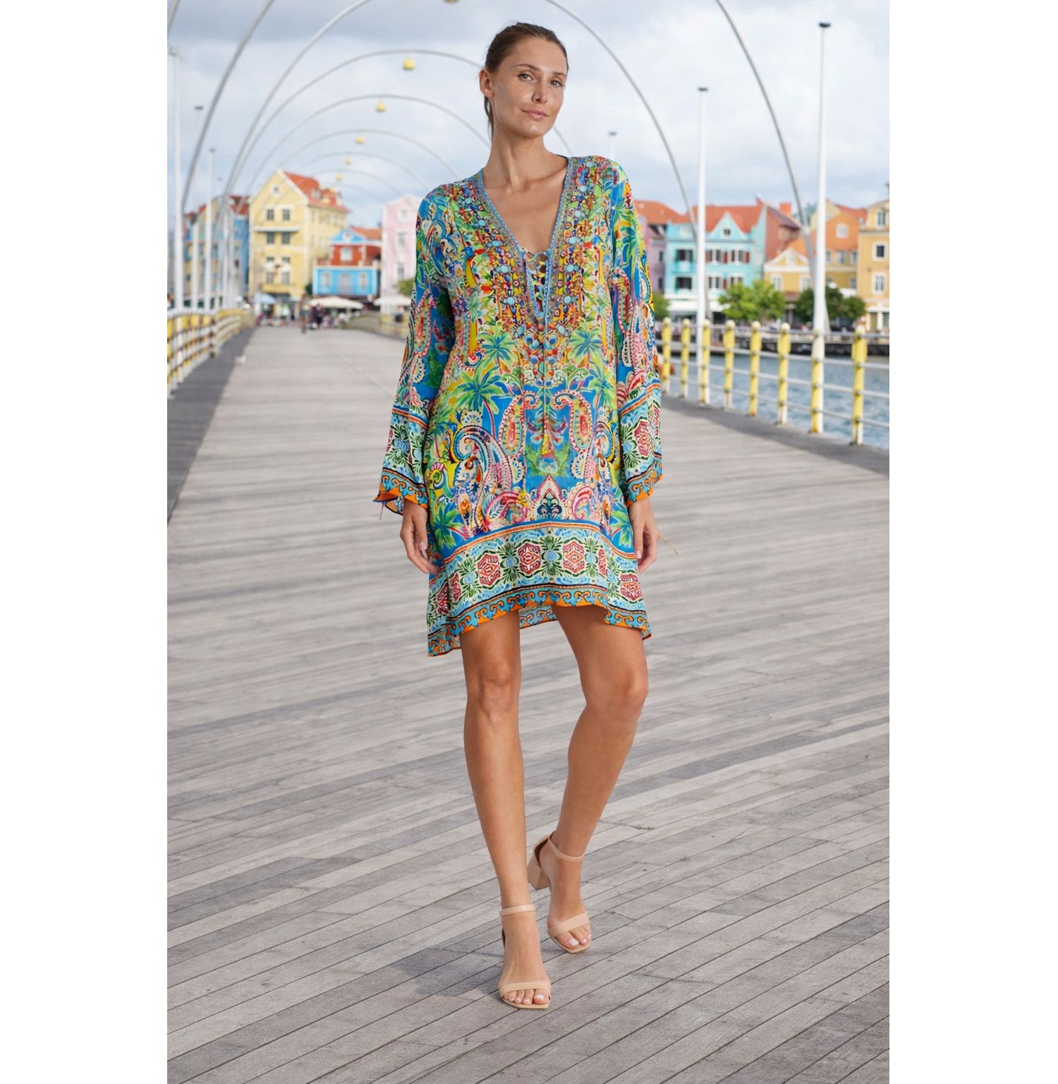 Women's Short Bell Sleeve Dress