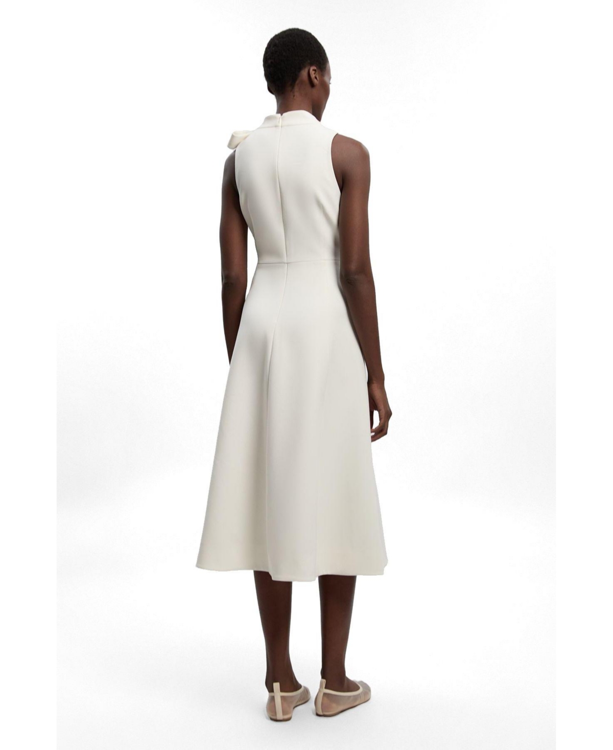 Karen Millen Women's Bow Neck Midi Dress