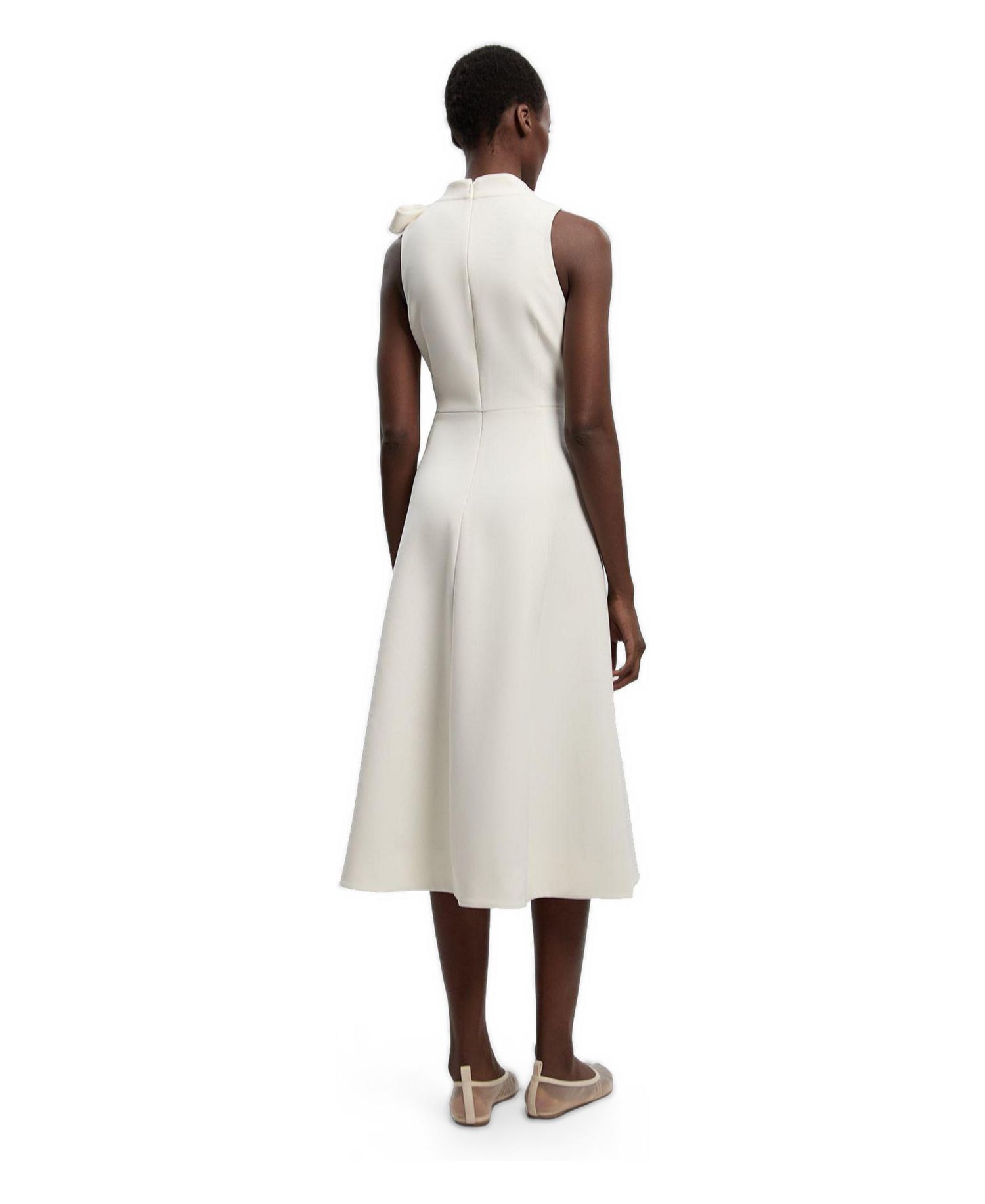 Women's Bow Neck Midi Dress