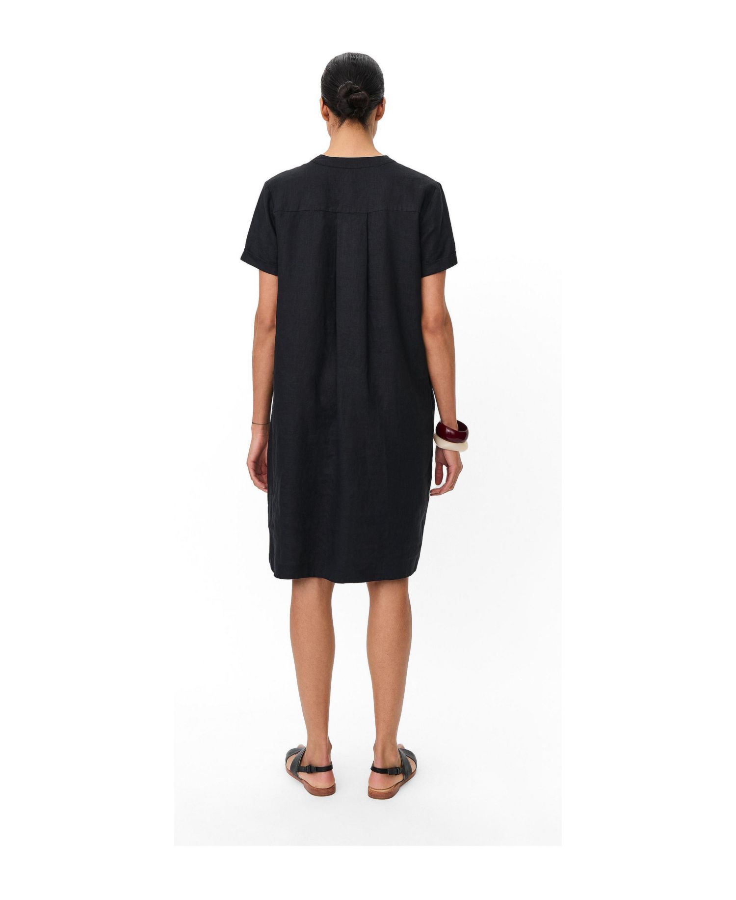 Women's Manareela Linen V-Neck Tunic Dress