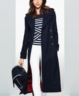 tommy hilfiger wool military coat