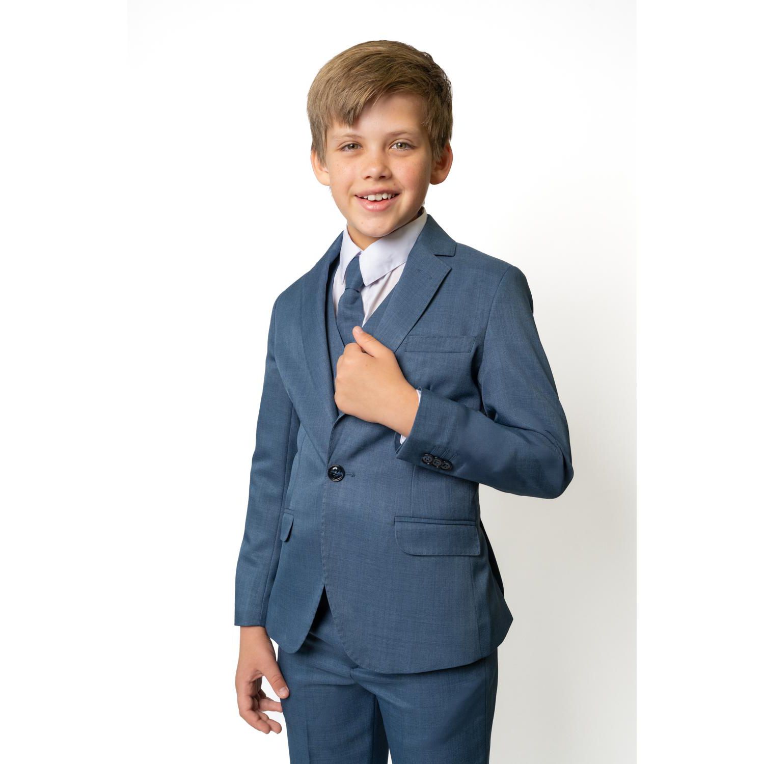 Big Boys Osiris Slim Fit 5-Piece Shirt, Tie, Jacket, Vest and Pants Suit Set