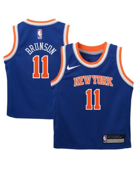 Топ Nike Jalen Brunson Blue New York Knicks Replica Swingman Jersey - Icon Edition для мальчиков