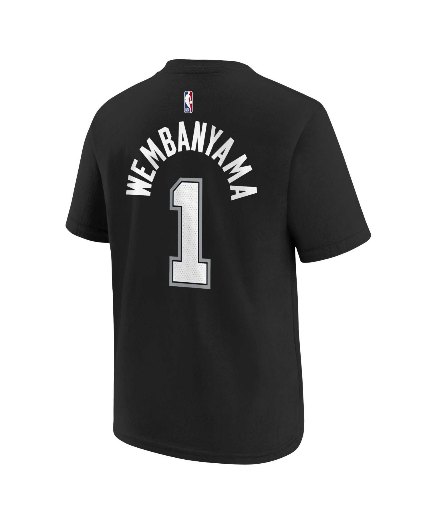 Big Boys and Girls Victor Wembanyama Black San Antonio Spurs Icon Name & Number T-Shirt