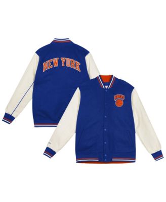 Toddler Mitchell Ness Blue New York Knicks Varsity Heavyweight Full-Snap Jacket