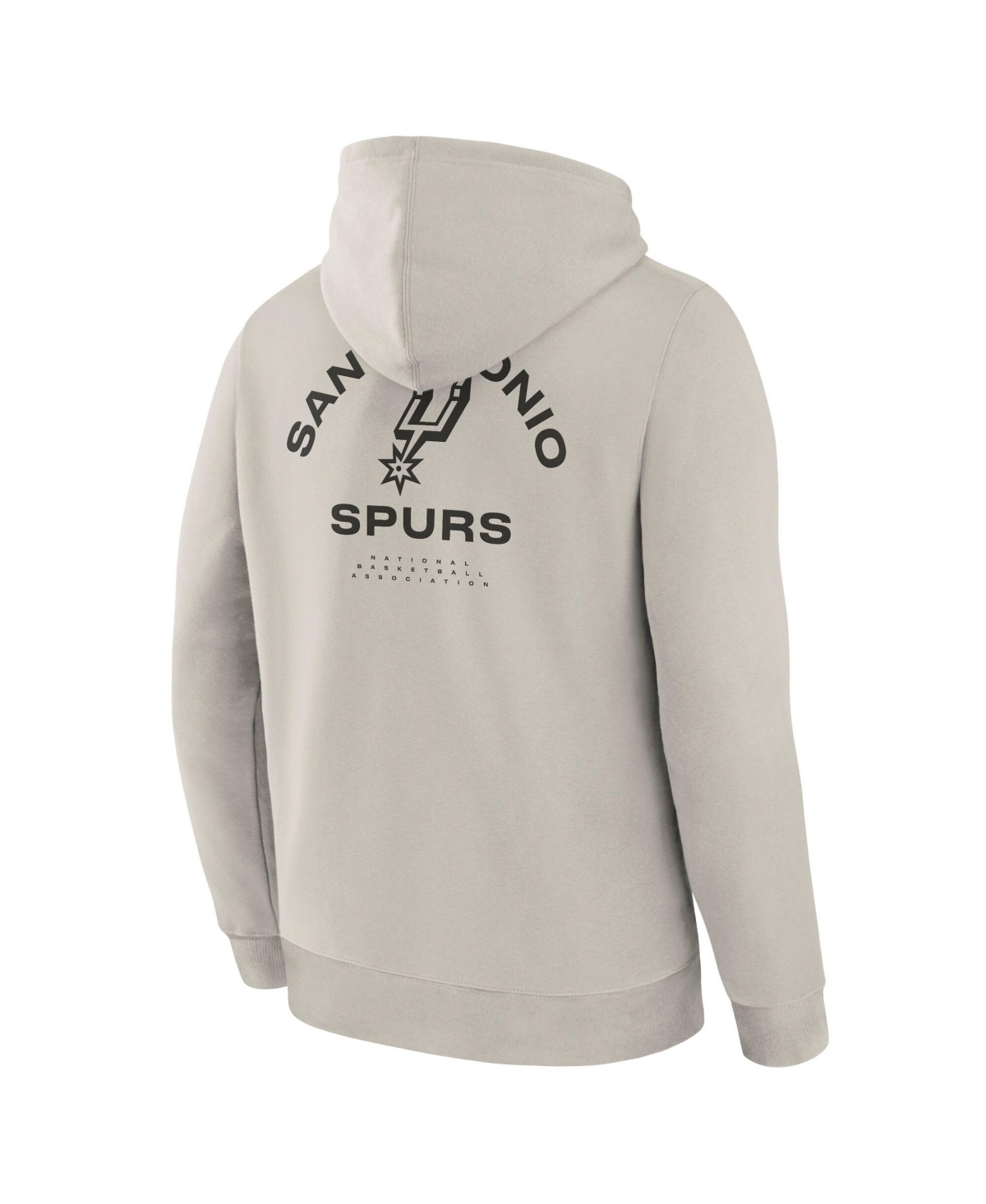 Fanatics Men's Off White San Antonio Spurs Crossover Collection Blocked Shot Premium Pullover Hoodie