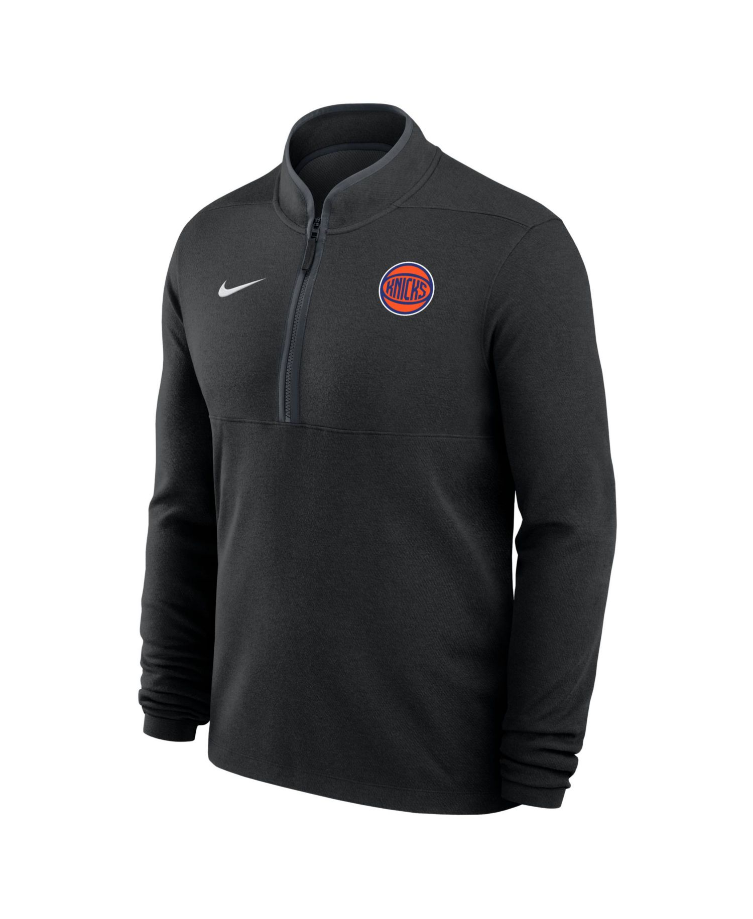Men's Black New York Knicks Dri-FIT Victory Quarter-Zip Pullover
