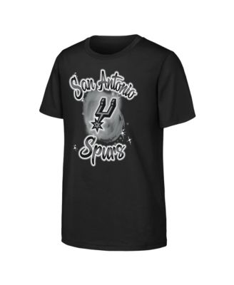 Big Boys and Girls Black San Antonio Spurs Air Brush T-Shirt