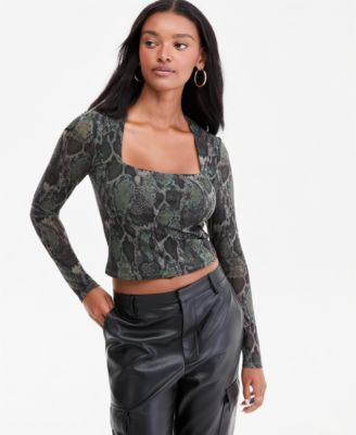 Women's Square-Neck Cropped Top