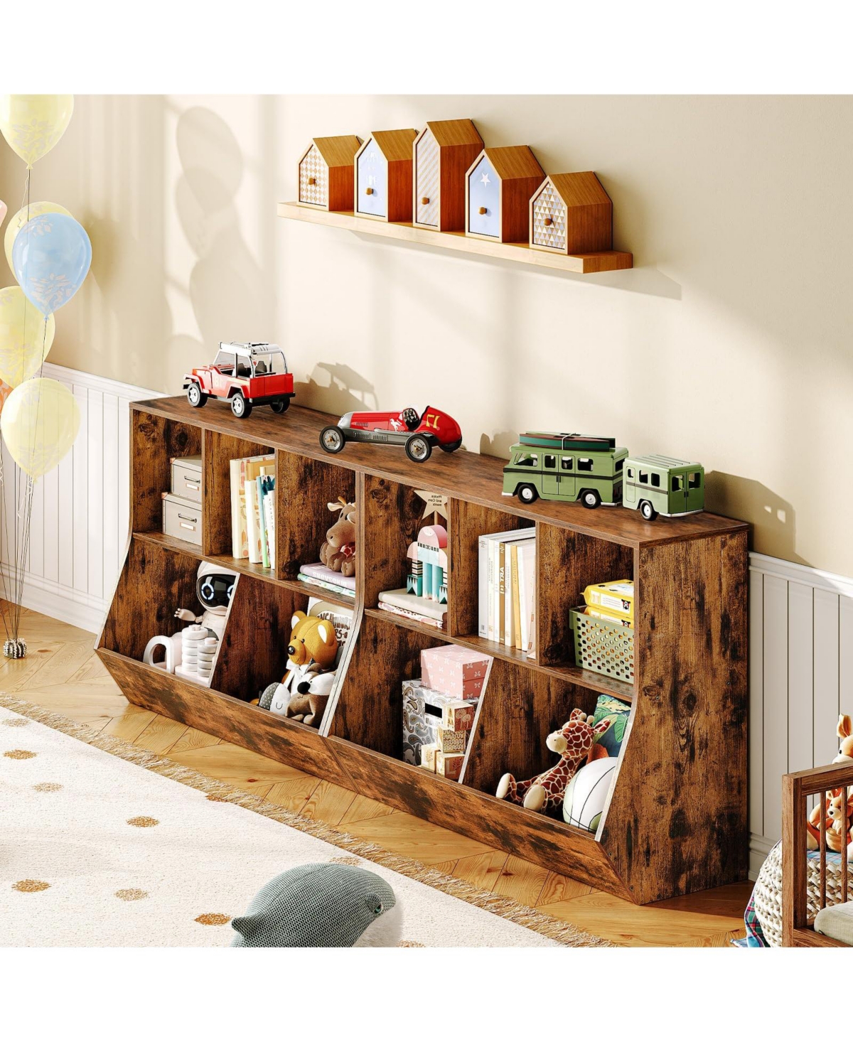 Slickblue Children's Bookcase with Storage Cabinet for Playroom and Nursery