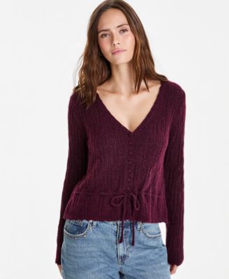 Women's Femme Peplum Tie-Waist Cardigan