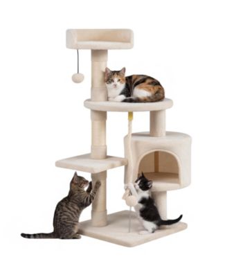 Cat Tree 36'' Cat Tower With CondoTop Perch Sisal Scratching Posts and Hanging Rope