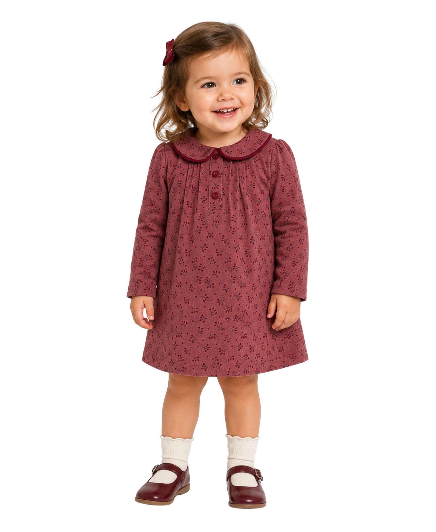 Платье MeMoi Berry Printed Dress для девочек, цвет: Бордовый — фото 3