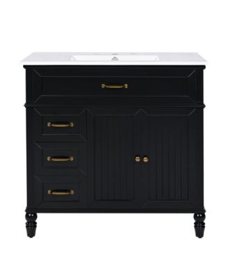 36 Inch   Bathroom Vanity with Sink Freestanding Bathroom Storage Cabinet Modern Single Package Bathroom Vanity Cabinet for Home Bathroom Decor
