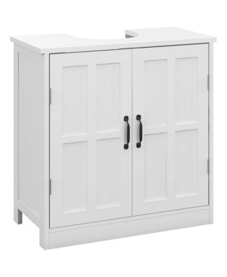 Bathroom Sink Cabinet, Pedestal Sink Cabinet with Adjustable Interior Shelf, U-Shaped Cutout for Bathroom