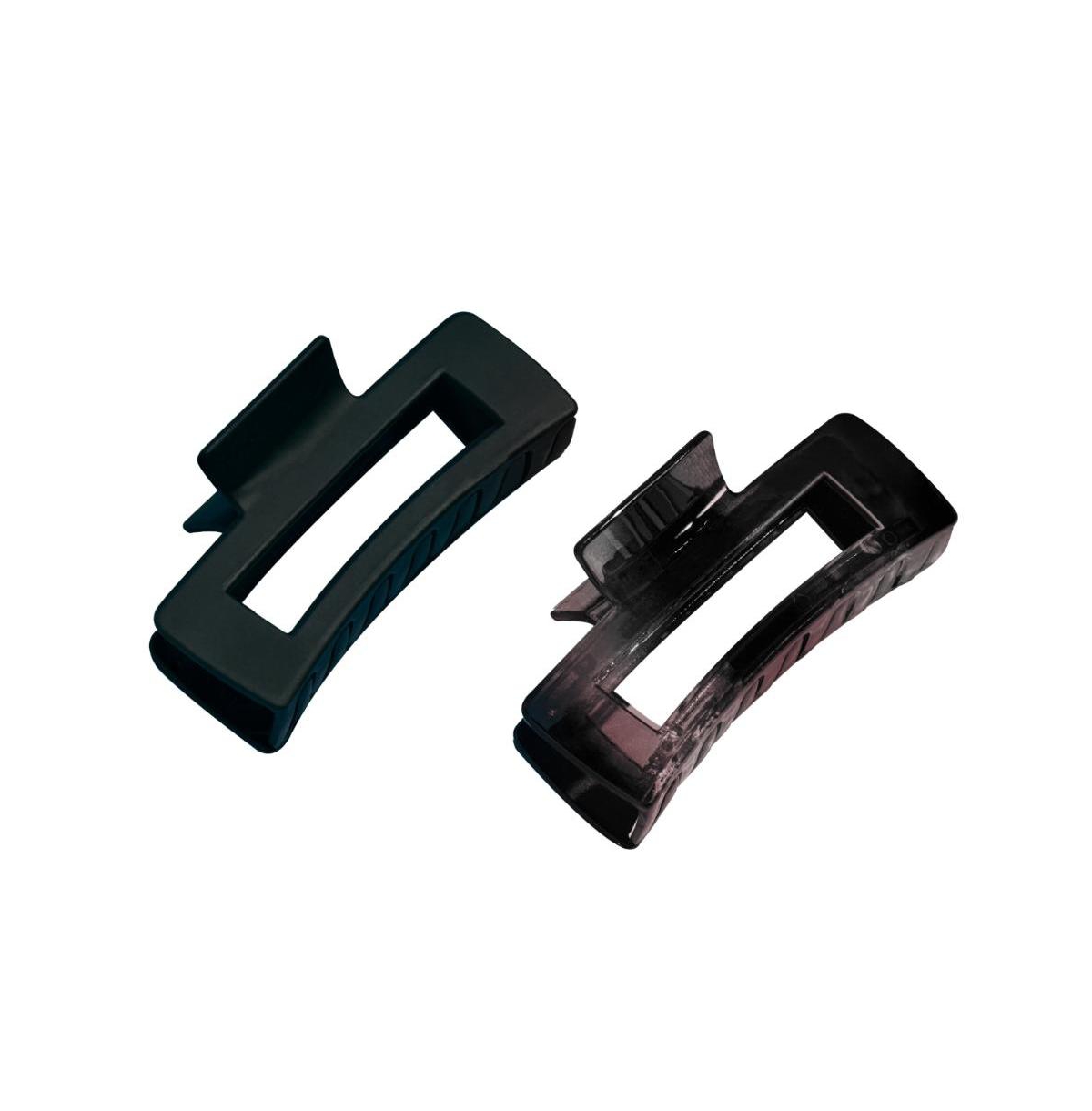 Gimme Beauty Rectangle Claw Clip Duo - Hair Clips with Velvet-Like Finish for All Hair Types - Women s Claw Clip Set