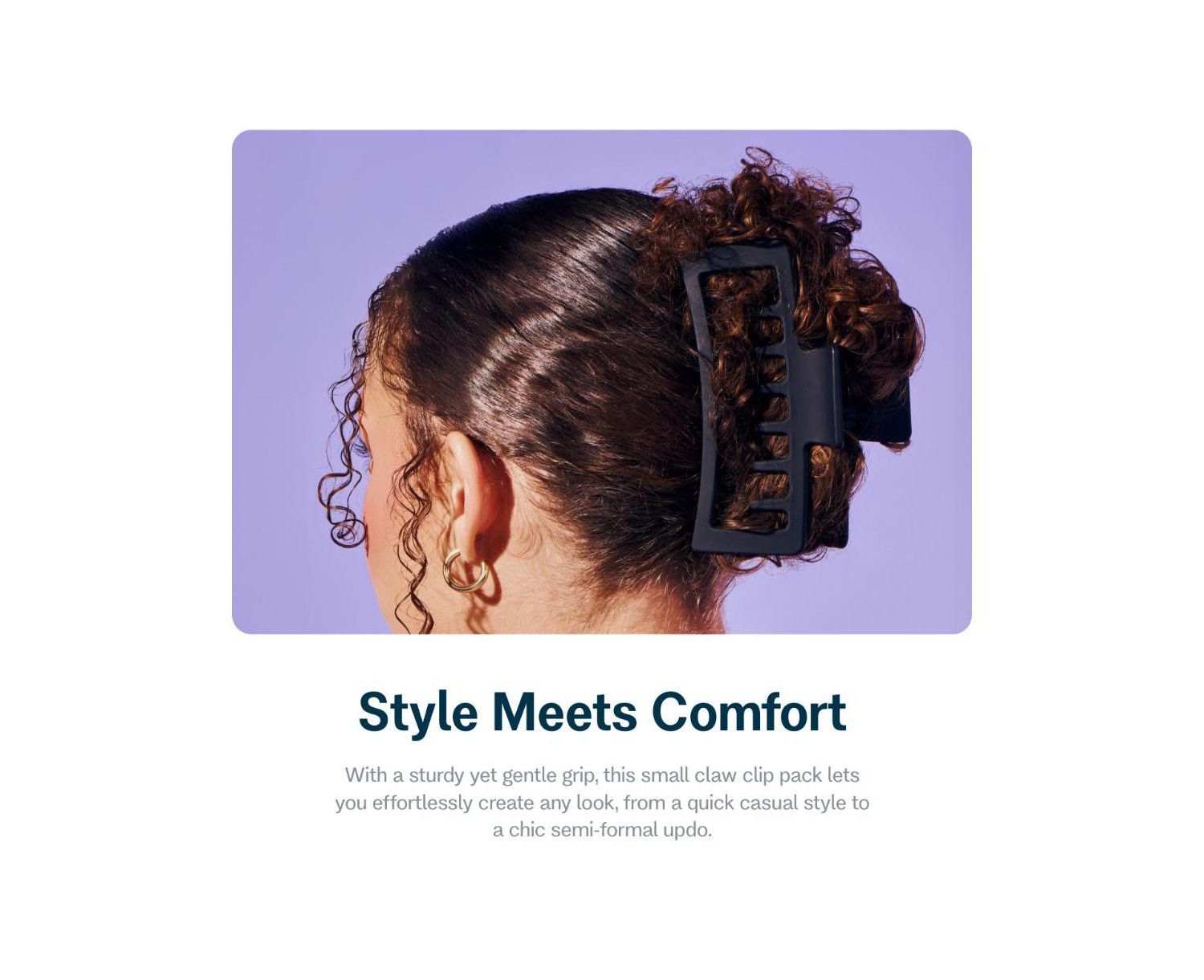 Double Claw Clip Duo - Creaseless Hair Clip Accessories for Thick, Thin and Curly Hair