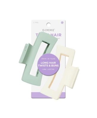 XL Thick Hair - X-Long Hair Holds More - Velvet-Like Finish Clip for All Lock Types - Essential, Retractable Clip - 2 Pack