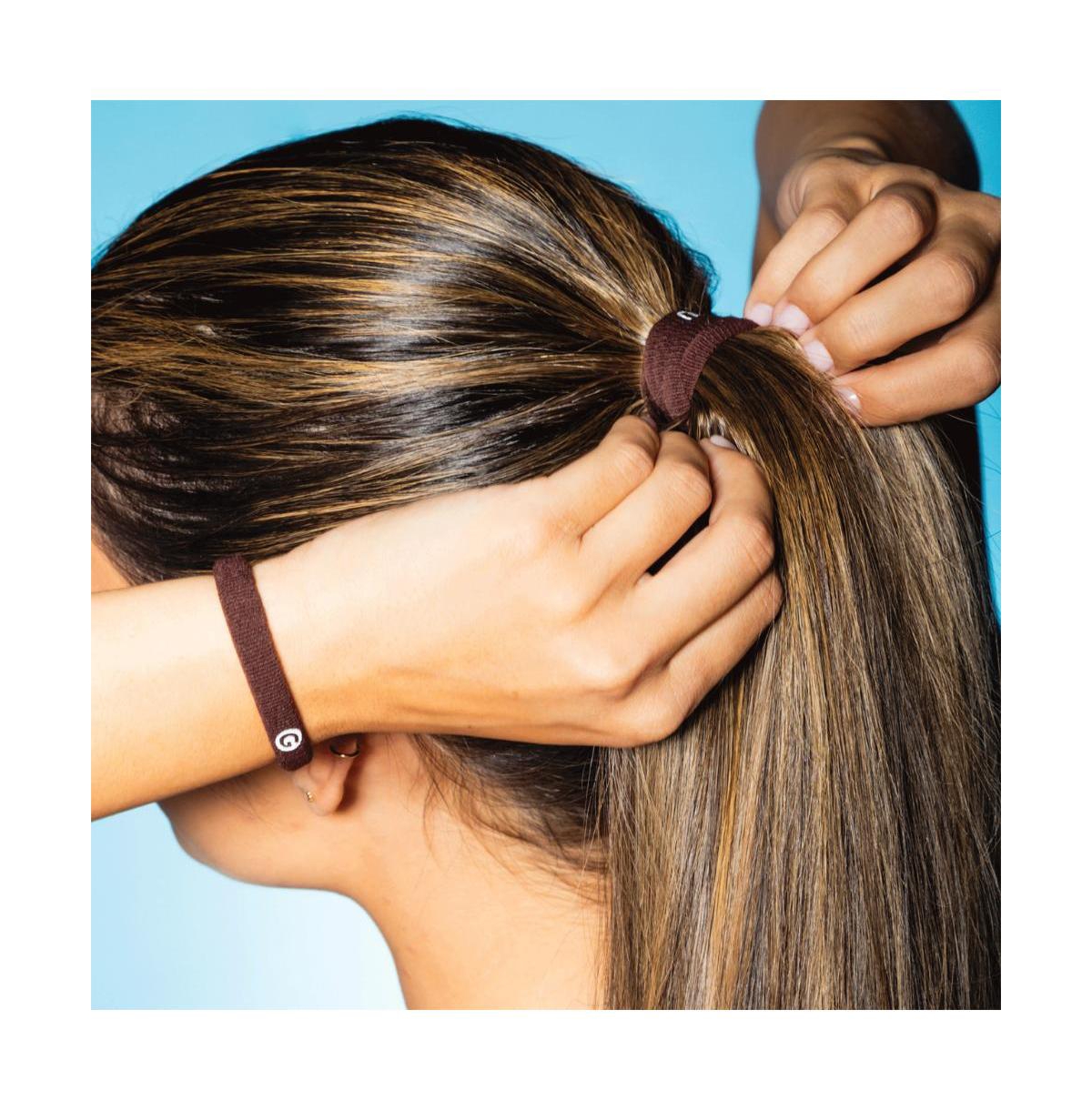 Gimme Beauty Low Profile Hair Bands - Gentle, No-Snag Elastic Ties for Fine and Thick Locks - Non-Slip Seamless Ponytail Holders