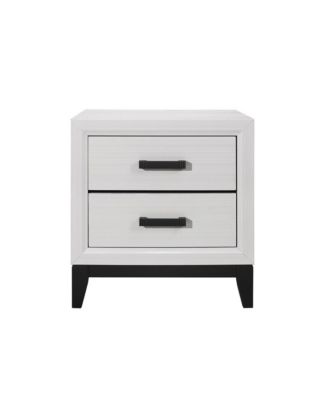 25" Wood Two Drawer Nightstand