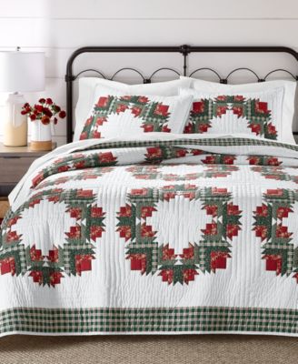 Wreath Artisan Quilted 3-Piece Quilt Set, King