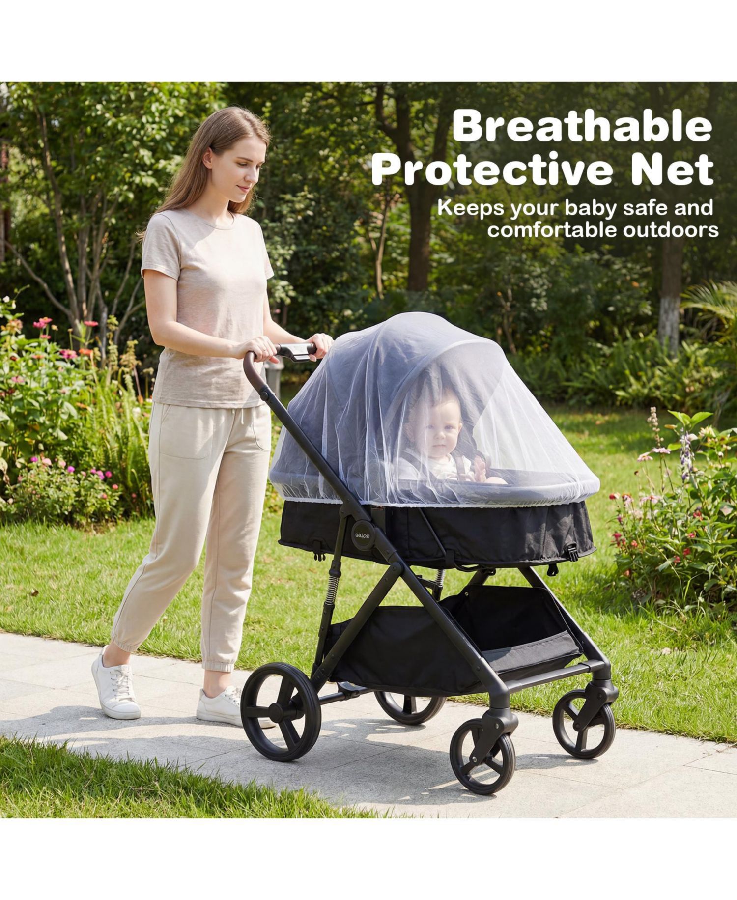 2 in 1 Baby Stroller with Bassinet Mode with Reversible Seat Adjustable Canopy