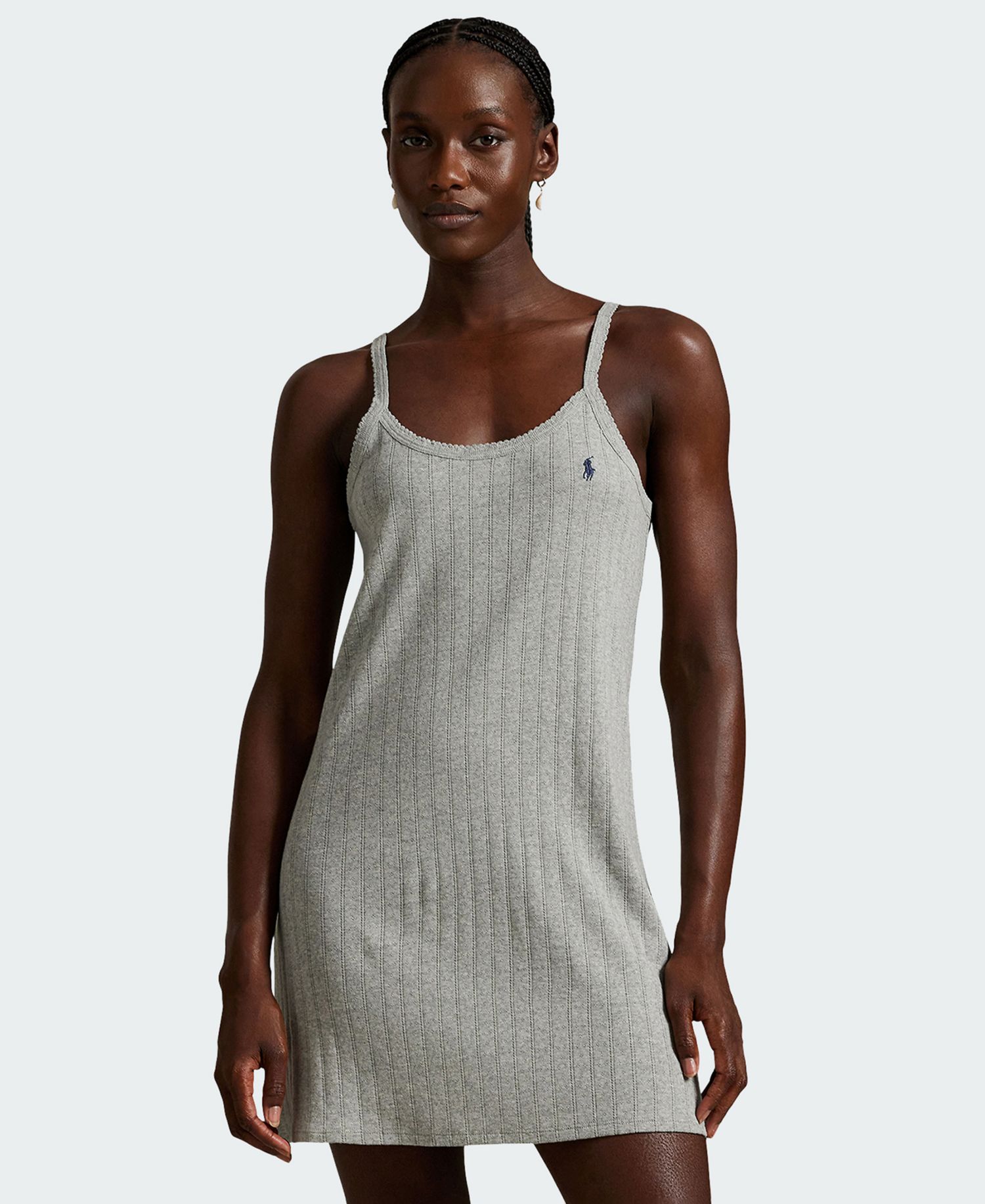 Women's Round Neck Cotton Cami Slip Dress