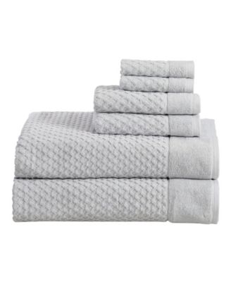  Cotton Diamond Waffle Texture 6pieces Bath Sheet Set