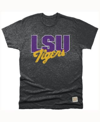 Retro Brand - Men's LSU Tigers Mock Twist Team Logo T-Shirt