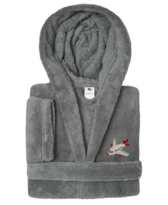 Kids Jet Plane Super Plush Double-Brushed Hooded Bathrobe