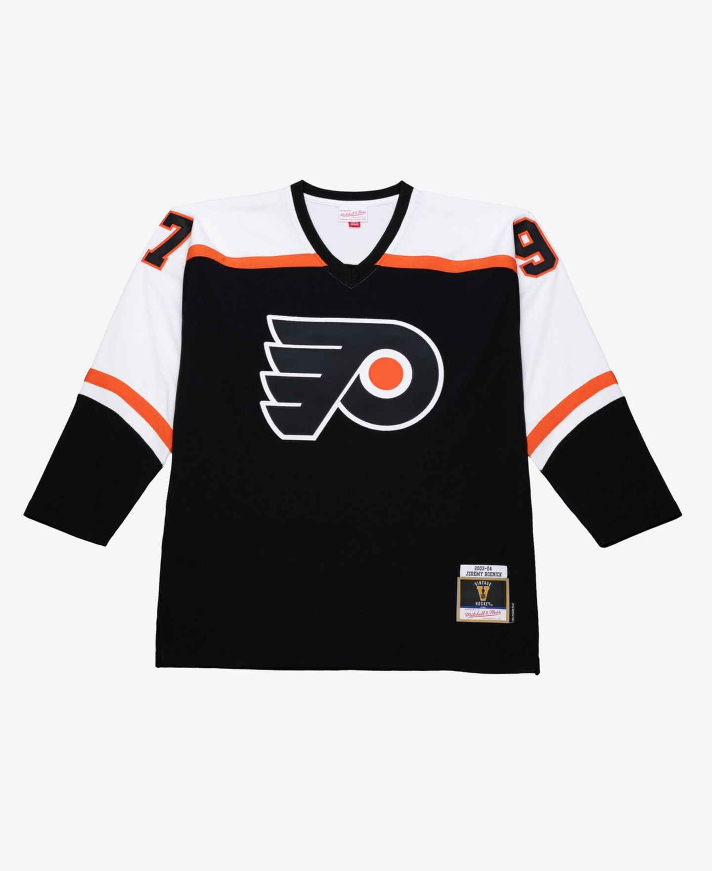 Мужской топ Mitchell & Ness Jeremy Roenick Black Philadelphia Flyers 2003 Power Play Jersey — фото 1