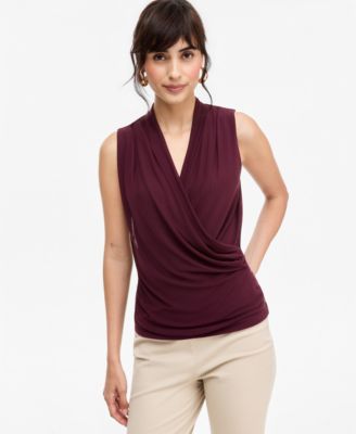 Women's Mesh Surplice Tank
