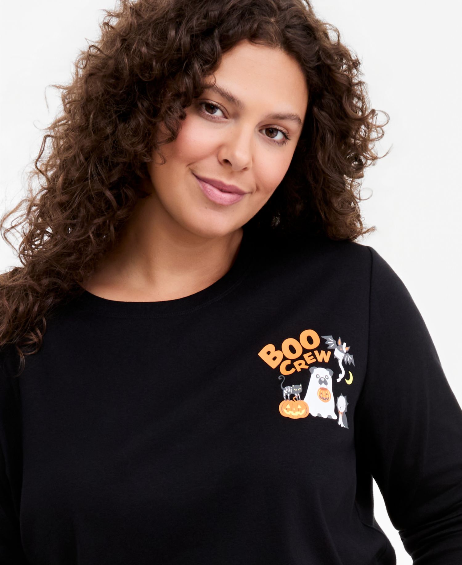 Women's Plus Halloween Party Pajama Set