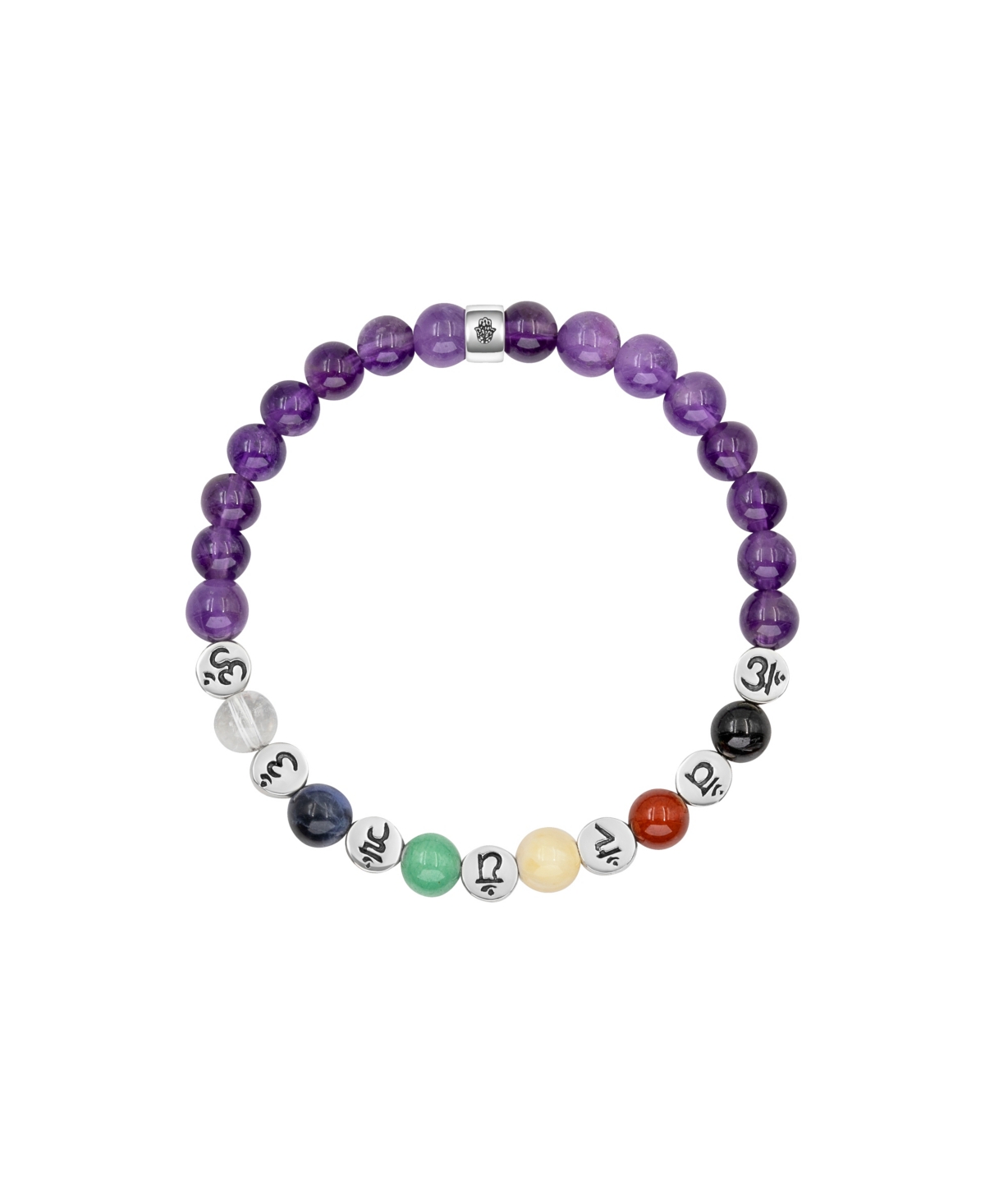 Karma and Luck Balanced Spirit - Chakra Amethyst Stone Bracelet
