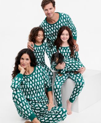 Tree Geo Cotton Matching Family Pajamas Set