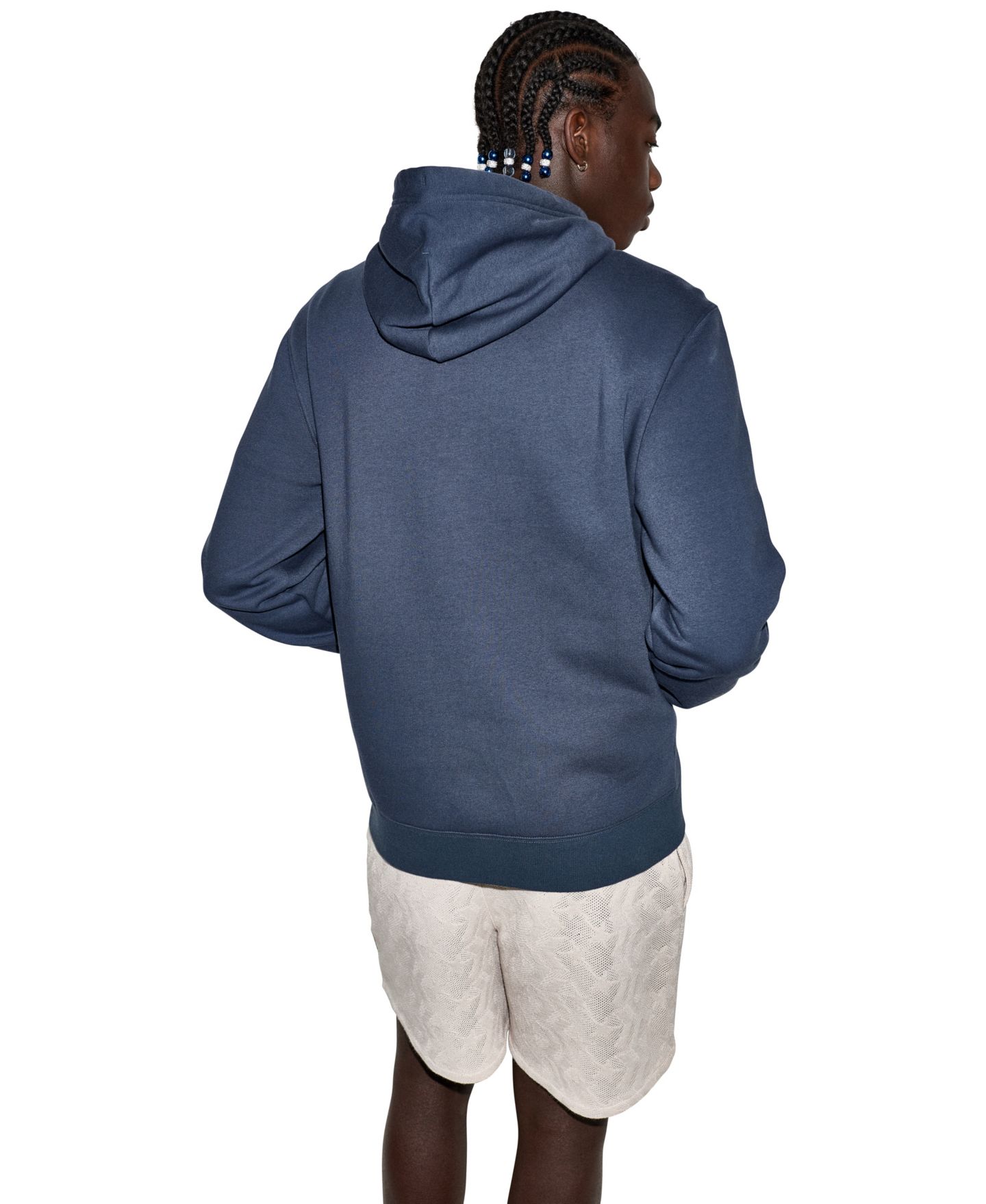 Мужское худи Converse Chuck Patch Fleece Regular-Fit, цвет: Тёмно-синий — фото 5