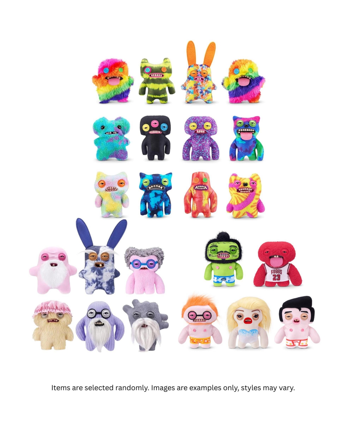 Fuggler Pack of 4 Zuru Funny Ugly Monster Plush Toy 9 Inch Mystery Random Plush