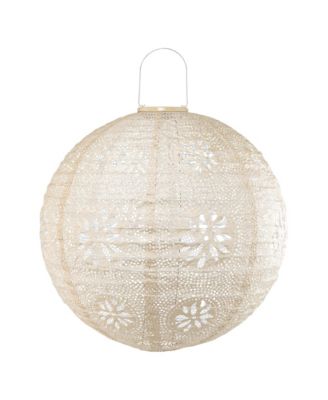Stella Luxe Globe Boho Pearl 18" LED Lantern (Battery Powered)