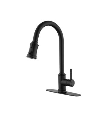 High Arc Pull Out Kitchen Faucet Single Handle Single Level Stainless Steel Sink Faucet With Pull Down Sprayer Modern Multifunctional Faucet