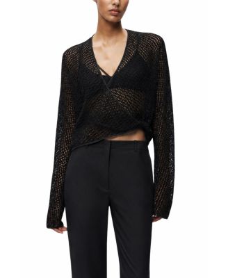 Women's Wrap Mesh Blouse